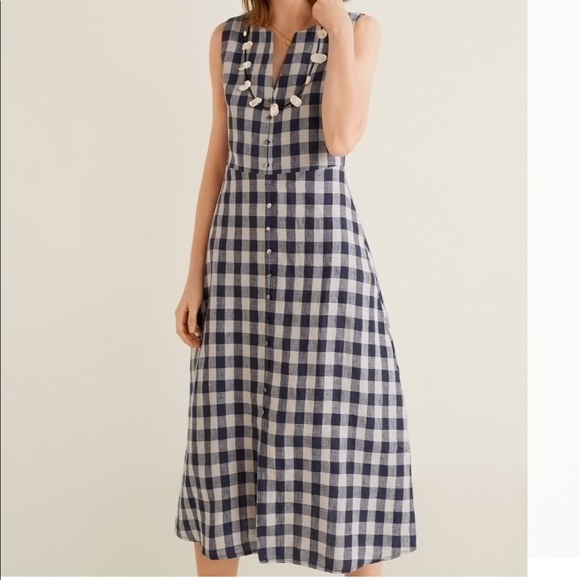 Mango summer Vichy check dress - Picture 7 of 8
